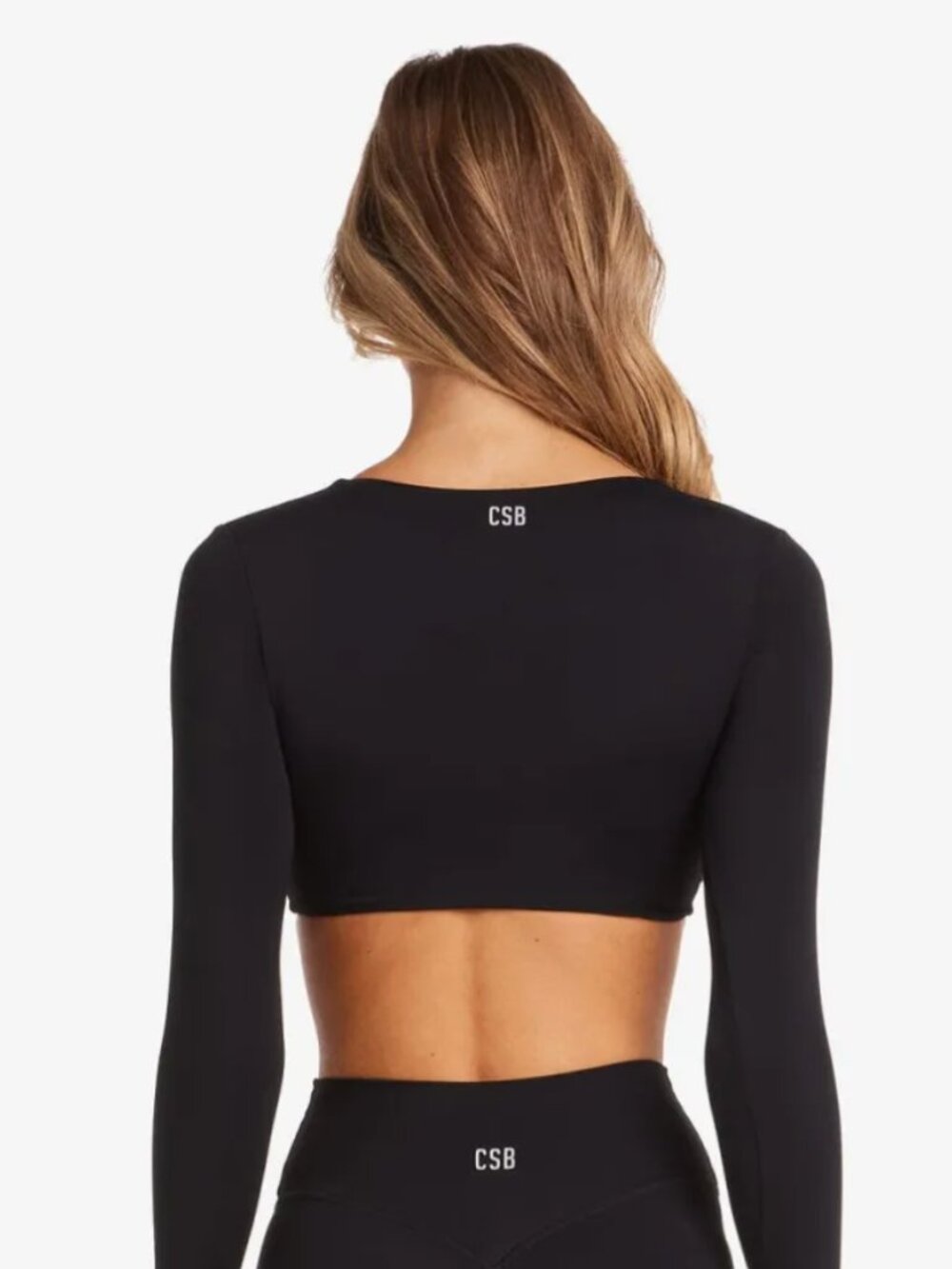 CSB Crop Shop Boutique Fade Sierra Long Sleeve Crop (Black) - XS - Picture 2 of 8